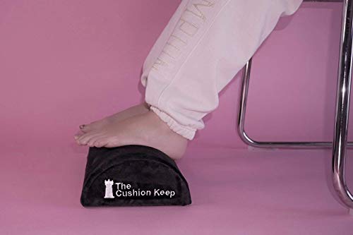 Under Desk Foot Rest Cushion - Foam Footrest with Ergonomic Height - Anti-Slip Bottom and Removable Cover – Ideal for Feet, Back, Head, Knees - 15.7 x 7.9 x 3.9-inch